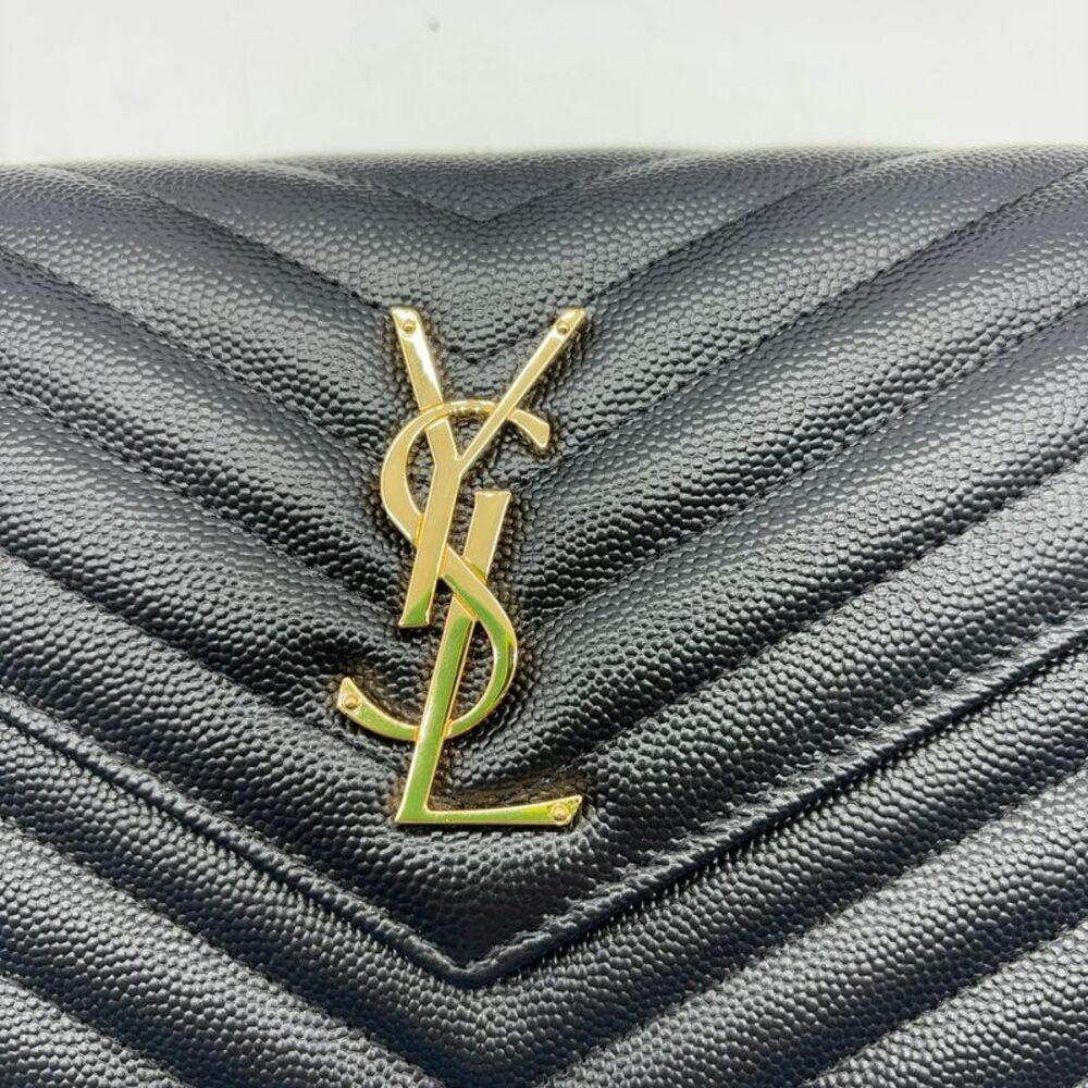 Yves Saint Laurent Cassandre Chain Wallet In Lambskin - Picture 7 of 10